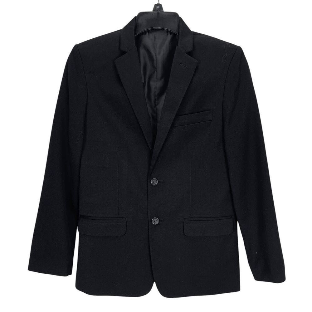 CALVIN KLEIN Boys SUIT BLAZER Black LINED Size 14